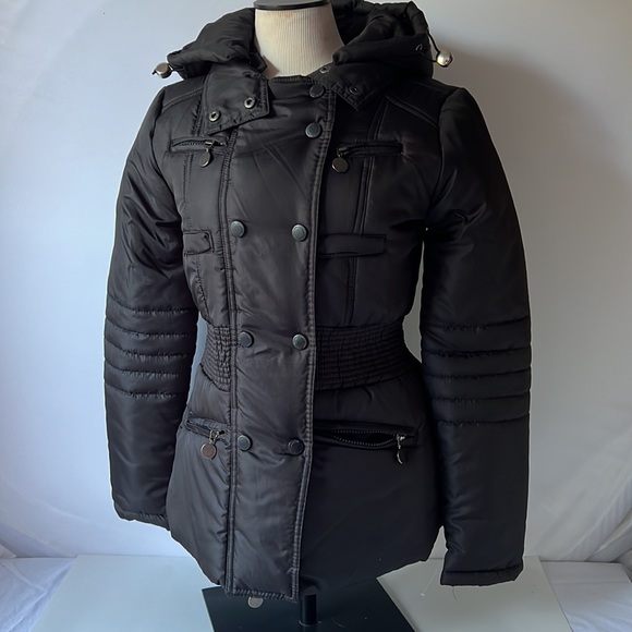 Dollhouse Coat Black Jacket Hoodie New XS - Picture 3 of 16